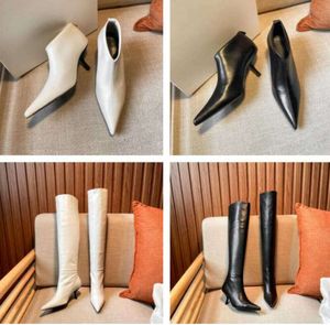 Row Boot Designer Coco Romy Boots Women Fashion Leather Heel Ankel Booties Rows Cowskin Pointed Toe Bootie Trendy Shoes Bygt