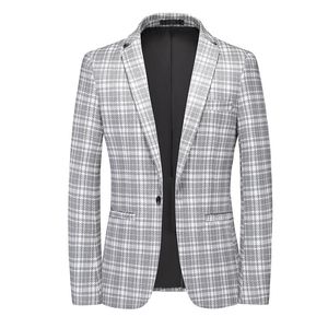 Mens Suits Blazers Sıradan Takım Blazer Erkekler Sonbahar Vintage Ekose Resmi Kat Kış Moda Uzun Kollu Taşınma Yaka Düğmesi İnce Ceketler 231129