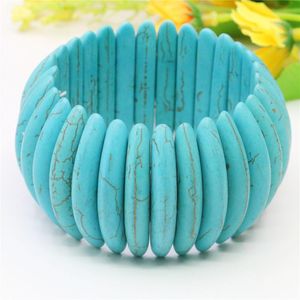 Länk armband kedja 7-40mm blå kalkon turkois snidade armband tillbehör hantverk delar diy pärlor howlite chalcedon mode smycken smycken