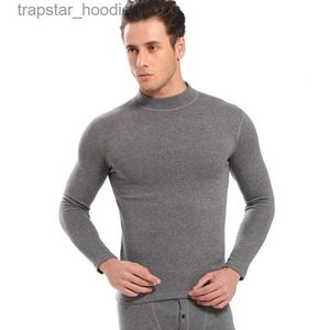 Thermo-Unterwäsche für Herren, lange Unterhosen für Herren, Baumwolle, Thermo-Unterwäsche, Anzüge, Rollkragenpullover + Hosen, warme, dicke Samtunterwäsche, gute Qualität, L231130