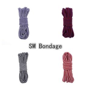 Prodotti per massaggi Giochi per coppie Giochi di ruolo vincolanti Giocattoli sexy di cotone morbido Restrizioni per il corpo Corda per bondage sadomaso femminile Shibari Flirtare