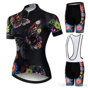 나비 2022 Pro Cycling Jersey 세트 여성 Proteam Mountain Bike Closth Anti-UV 자전거 착용 짧은 슬리브 사이클링 의류 259G