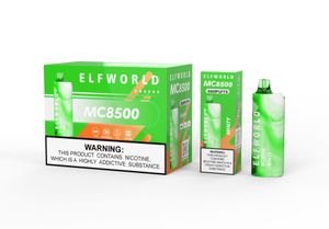 8500Puffs Electronic Cigarette Disponable Stick OEM ODM Partihandel Distributörer USA Tillverkning Elf World Big Smoke Elf Fashion