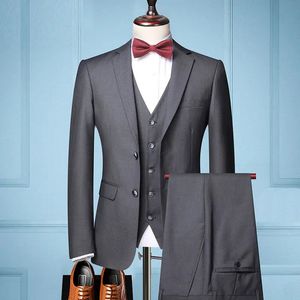 Men's Suits Blazers S-7XL Blazer Vest Trousers Men's Suit Fashion Business Italian Style Gentleman Casual Wedding Dress Formal 3-piece Set 231127