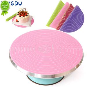 Ny Fais du Cake skivspelare Pat Silicone Baking Mat för kaka med storlek Non-stick High Temperatur Motent Bake Tool Kitchen Gadget