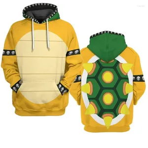 Men's Hoodies Bowser 3D Printed Hoodie Men For Women Harajuku Streetwear Fashion Sweatshirts Jacket Cosplay Costumes