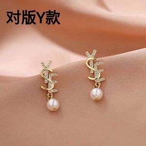 luxury womens yslism earrings jewelry S925 Silver Needle Celebrity Little Fragrant Earrings Design Sense Versatile Pearl Earrings Light Luxury Classic Earrings