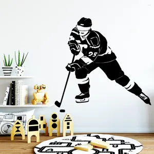Adesivi murali Adesivo hockey su ghiaccio Accessori decorativi per la casa per soggiorno Camera da letto murale