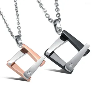 Pendant Necklaces Korean Couple Necklace Titanium Pendants Cute For Couples Matching GX842