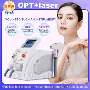 Wholesale Price 2 in 1 E Light OPT Laser Hair Remover Pain-free Picosecond Tattoo Washer Equipment Blackhead Mole Elimination Skin Whitening Instrument