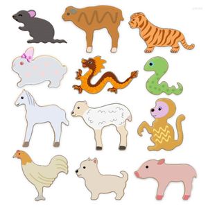 Calco stampi animali da cartone animato dodici segni zodiacali cinesi Cutteri per biscotti in plastica Sushi e frutta Strumento di fondente per la torta Scheda singola Vendite