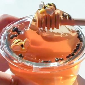 Clay Dough Modeling 60 ml Crystal Slime Toys Clear Honey Bee Polymerclay Lizun Glue Mud Putty Diy Toy Antistress 231129