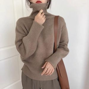 Women's Sweaters 2023 Autumn And Winter Women's Cashmere Sweater Turtleneck Causal Knitted Inner Pullover Warmth Clothings A43