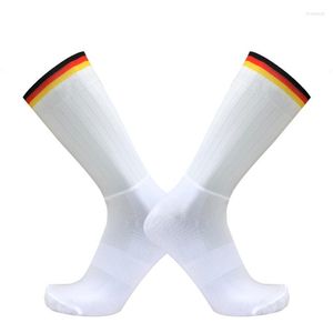 Racing Jackets 1 Pair Of Sports Cycling Socks Team Special Non-slip Opening Silicone Seamless Foot Running Football Riding Equipment