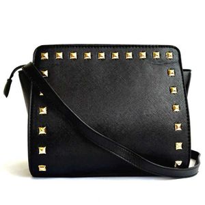 Purses Bag Women's Autumn New Rivet Fashion Trend One Shoulder Crossbody Cross Pattern Pu Leather Clearance Sale