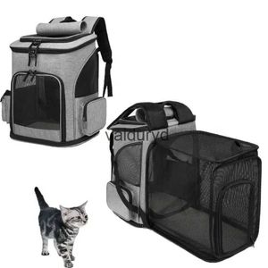 Cat Carriers Crates Houses Pet Conveyor Backpack Expandable Portable Carrier Transport Breathable Mesh Fabric Travel Bag Large Capacity Catsvaiduryd