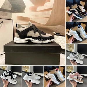 Designer Casual Shoes Women Vintage Trainers Reflective Sneakers Women Breathable running shoes Suede Leather Platform Sneakers Lace-up Print Casual shoes