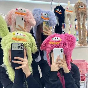 Beanie/Kafatası Kapakları Y166 Kızlar Adorkable Hat Y2K Kürklü Uzun Kulak Kapağı Hediyeler Sıcak Kış Şapkası J231130