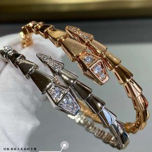 Scatola blu Bracciale tiff di design classico, celebrità di Internet con intarsi di diamanti sulla testa e sulla coda, design minimalista da donna, design di nicchia, unghie di fascia alta.