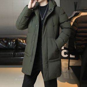 Männer Daunen Parkas Winter Baumwolle Mantel Große Koreanische Version Casual Mode Vielseitig Warm Mittlere Länge 231129