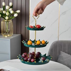 Bakeware Tools European Style Multi-Layer Ceramic Fruit Cake Tray Living Room Dessert Pastry Rack Hushållsgodis