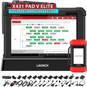 2023 Launch X431 PAD V Elite J2534 Programming ECU Online Coding Programming Diagnostic Scanner Smartlink2.0 2 Years Free Update