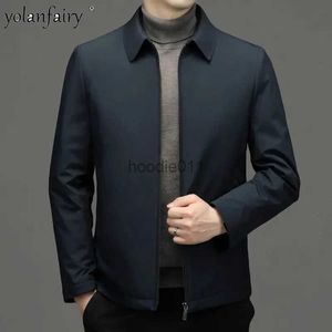 Jaquetas masculinas para homem 2024 inverno novo pato branco para baixo jaqueta de negócios casual quente lapela casacos fcy l231130