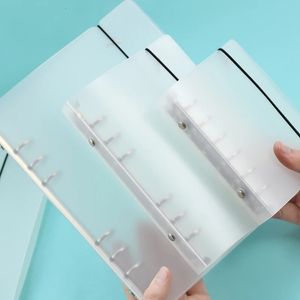 Notepads Simple Style Translucent Matte Binder Loose Strap Leaf Inner Core A6 A7 Notebook Diary A5 Planner Office Supplies 231130