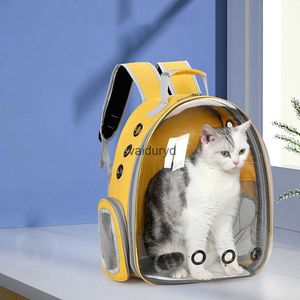 Portadores de gatos Caixas Casas Mochila para animais de estimação Bolsa de transporte respirável portátil transparente com zíper adequado para pequenos acessóriosvaiduryd