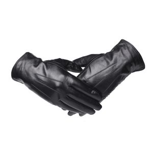 Five Fingers Gloves GOURS Winter Real Leather Gloves Men Black Genuine Goatskin Gloves Fleece Lined Warm Fashion Driving Mittens Arrival GSM043 231130