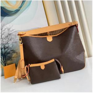 Women's Large Shopping Tote Shoulder Suspension Bag Tote Brown Yellow Classic Tote Elegant 2023 High quality Classic Designer leather Bag 9935