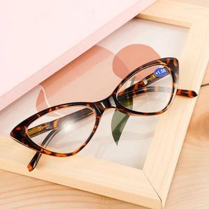 Solglasögon mode Small Cat Eyes Presbyopia Glasögon Presbyopic Eyewear High Definition Harts Kvinnor Läser Eyeglasses Diopter 1.0 till 4.0