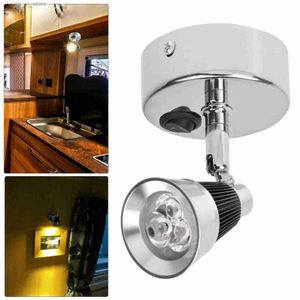 Bokljus 1pc LED Spot Wall Light 12V LED Spot Interior Reading Light Lamp Switch för Camper Van Caravan Boat RV Motorhome Truck Light YQ231130