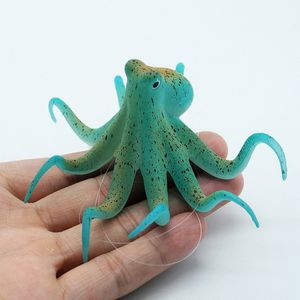 Decorations Fluorescent Artificial Octopus Aquarium Ornament with Suction Cup Fish Tank Decoration 230428