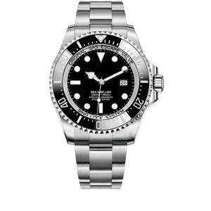 Herren Watch Sea Bewohner Designer Uhren hochwertige 44 -mm -Größe tiefblaues Zifferblatt Saphir aus Edelstahl wasserdicht mit Box Diving Super Luminous