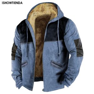 Casacos Masculinos Masculinos Com Capuz Cashmere Engrossado Cashmere Resistente Ao Frio Cardigan Camisola Cor Bloco Com Capuz Jaqueta Outono E Inverno 231129