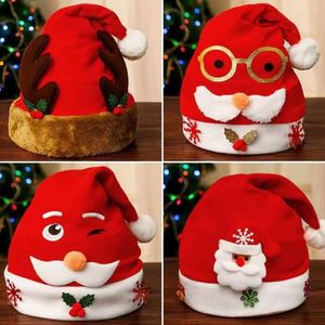 Gorro/crânio bonés decorações de natal decorações de natal chapéus 2023 adultos crianças chapéus santa novidade engraçado chapéu de festa com desenhos animados