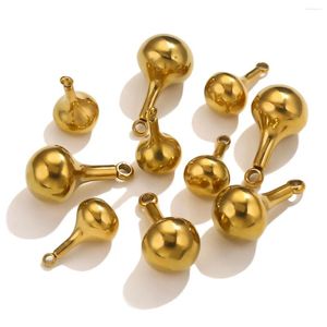 Charms 5pcs 3D ze stali nierdzewnej w kręgle wodoodporne DIY Bransoletka biżuteria Materiały Materiały rzemieślnicze luzem hurtowe