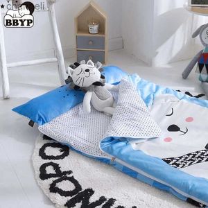 Sleeping Bags Children's Sleeping Bag Plush Doll Pillow Boys Girls Warm Soft Lazy Sleepsacks Baby Cartoon Bear Sleep Sack For Birthday Gifts YQ231130