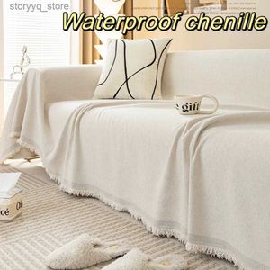 Housses de chaise Couverture de canapé imperméable Couverture Chenille Épaissir Housse de meuble Tissu durable Anti-poussière Anti-rayures Maison Salon Décor Q231130