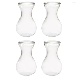 Vaser 4 PCS Center Table Decor Hyacinth Vase Glass Office Flower Avocado Miss