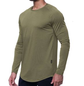 lu Männer Yoga Outfit Sport Langarm T-Shirt Herren Sport Stil Enge Training Fitness Kleidung Elastisch Schnell TrocknendAtmungsaktiv und lässig dünn