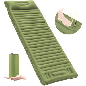 Camp Furniture Outdoor Inflatable Pad Camping Bed 40D Nylon Office Lunch Break Portable Foot Mattress Chaise Lounge