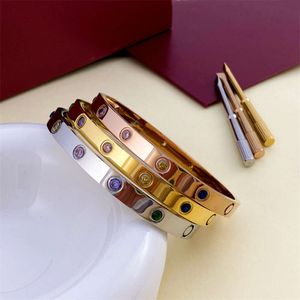 Designer Cartera Fashion Cartiar Carteir Straight Card Plus Ten Diamond Color Diamond Bracelet Titanium Steel Fashion Rose Gold Screwdriver Fifth Generation Bra