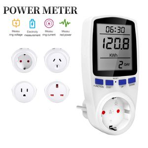 Energy Meters Digital Wattmeter AC 220V 110V Power Electricy Consumption EU Plug Kilowatt Wattage Electricity 230428