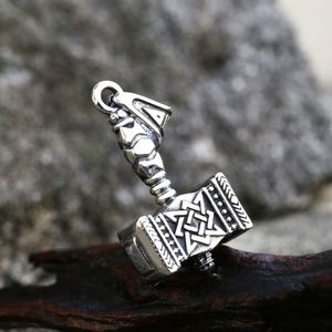 Yutong Vikings pingente colar mjolnir pingente norte colar corrente de aço inoxidável nórdico viking jóias BP8-482276M