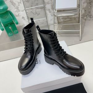 7a Hochwertige Freizeitschuhe für Damen, Winterstiefel, Designer-Kleid, Plateauschuh, Leder, Schneestiefel, Kniestiefel, Schwarz, Braun, Outdoor, Triomphe, Reise, Aufstieg, Martin-Stiefel mit Box