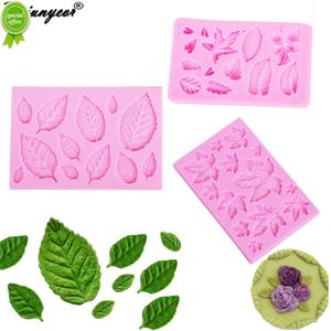 New M961 Rose Leaves Maple Silicone Mold Epoxy UV Resin Candy Polymer Clay Fondant Mold Cake Decorationg Tool Flower GumPaste Mould