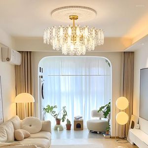 Chandeliers LED Nordic Semi Flush Mount Ceiling Lamps Modern Luxurious Luster Chandelier For Home Decor Lighting Fixture