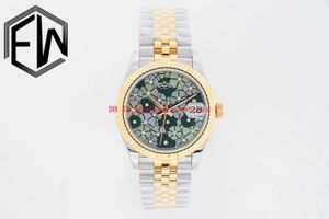 EWF Top Technology Watch TH-10.9MM Presidente 31mm 278273 Safira ETA Relógio Mecânico Automático Feminino Relógios Femininos Relógios de Pulso Dois Tons de Ouro